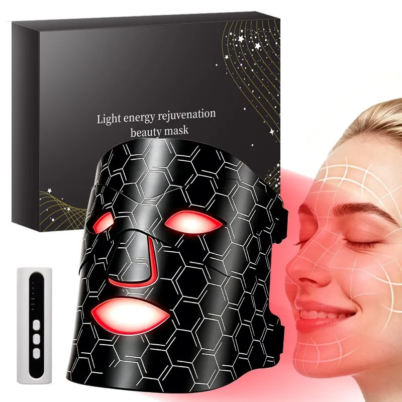 7 Colors & Near-Infrared LED facial mask complete kit with remote controller and gift box, home photon skincare device