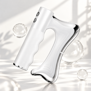 Electric fascial knife and Gua Sha scraping tool featuring micro-current, hot compress, and vibration massage for muscle relief.
