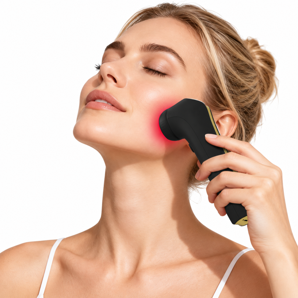 Multi-functional beauty device with multi-mode deep care for lifting, soothing and brightening skin