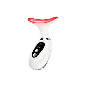 Multi‑function EMS neck beauty device with red LED light for neck lifting anti‑aging home skincare