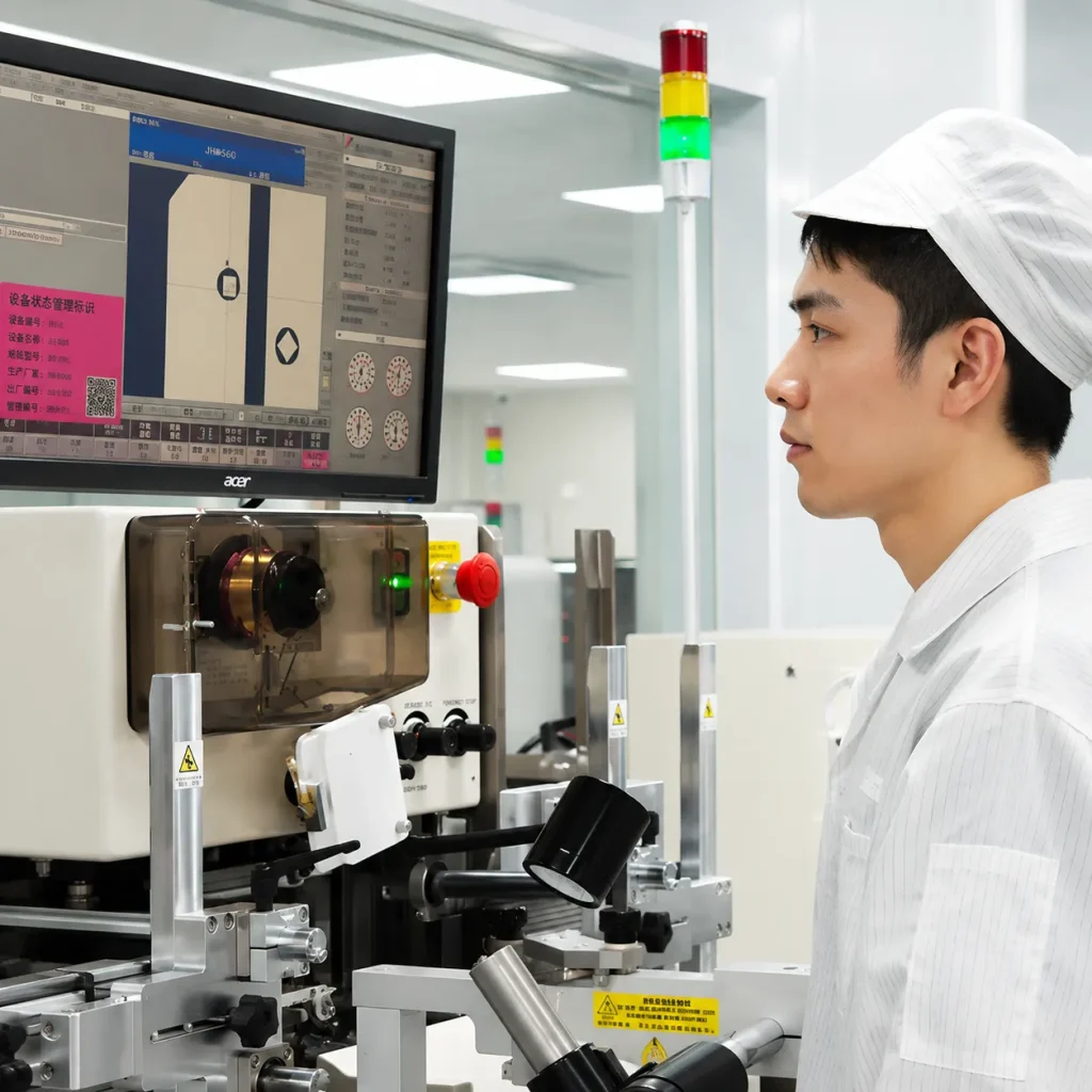 Nuomeiwei clean workshop, automated production line with quality‑control monitoring for phototherapy beauty devices manufacturing