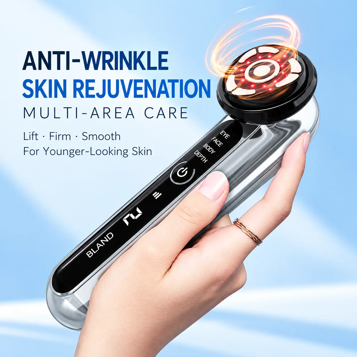 rf skin rejuvenation principle diagram, safe epidermal temperature and dermal collagen stimulation