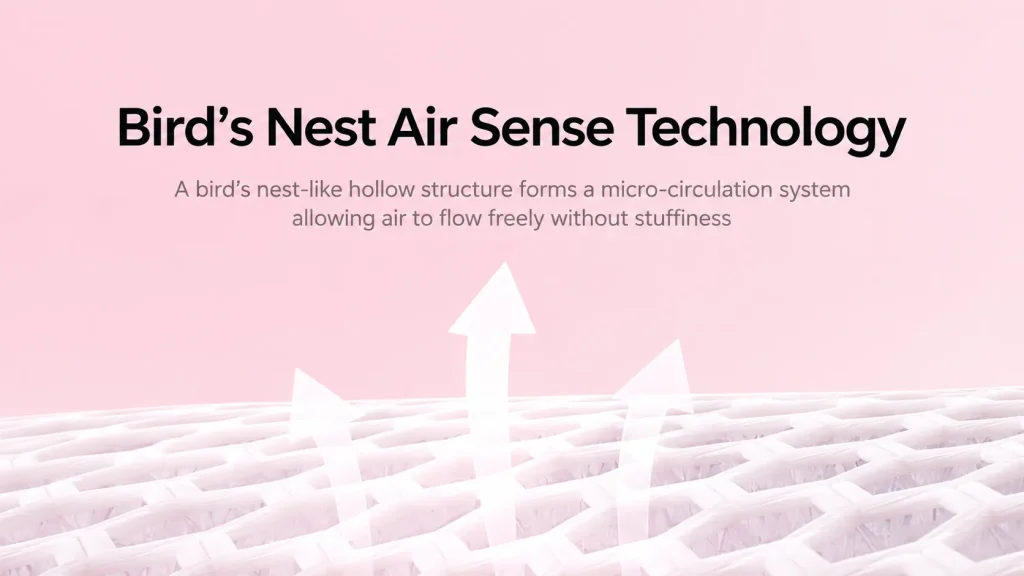 Bird’s Nest Air Sense hollow structure of NW-01683 LED facial mask with near infrared, micro air circulation system, breathable no stuffiness