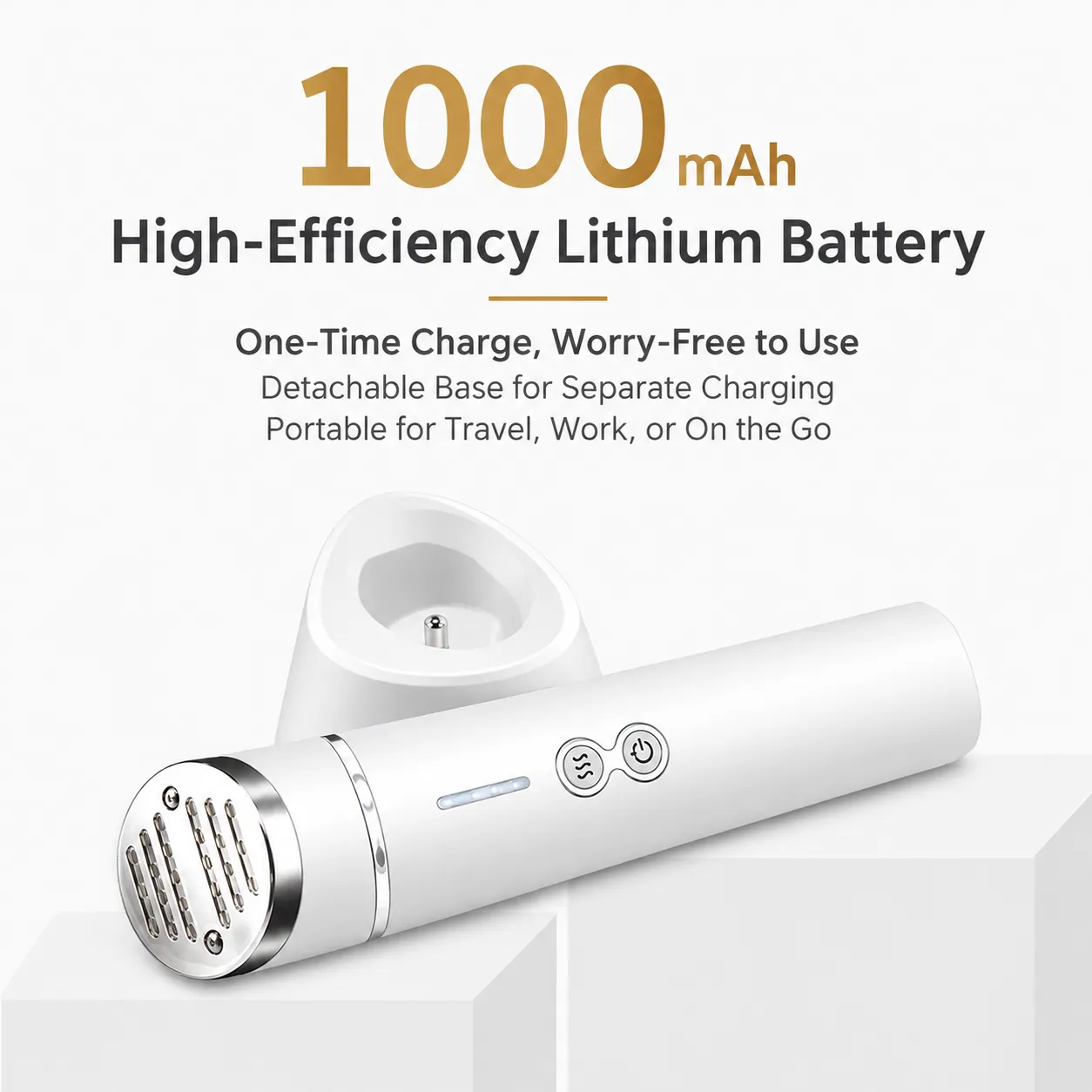 1000mAh high-efficiency lithium battery and detachable charging base of the photon rejuvenation device